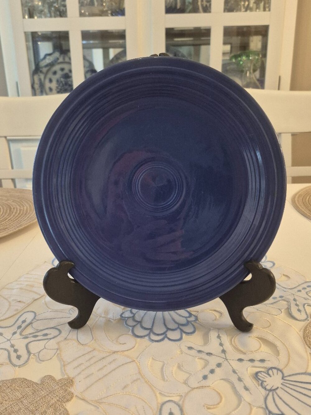 Vintage Cobalt Blue Dinner Plate Fiestaware 1950-60s